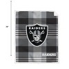 NFL Las Vegas Raiders Plaid Steel Royal Plush Faux Shearling Blanket - 3 of 3