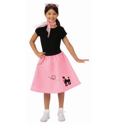 Rubies Girls Poodle Skirt Costume Small : Target