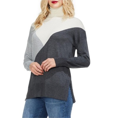 Vince Camuto Womens Colorblock Pullover Sweater