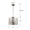 Chloe Lighting Avery Industrial 4 Lights Antique Silver Ceiling Pendant 12" Wide - 3 of 4