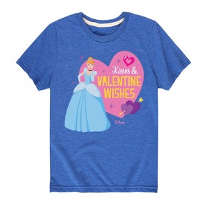Girls' - Disney Princess - Kisses and Valentine Wishes Short Sleeve Graphic T-Shirt - 1 of 4