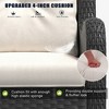 LayinSun Outdoor Patio Furniture Set, Black Rattan Wicker Sectional Swivel Rocker Chairs Sets with Ottomans, Swivel Glider Chair - 3 of 4