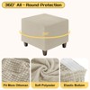 Unique Bargains Square Jacquard Ottoman Slipcover with Elastic Bottom for Furniture Protector - 3 of 4