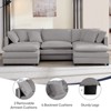 Mjkone 101'' U-Shaped Modular Sectional Sofa, 5-Seat Cloud Couch with 2 Ottomans, Modern Chenille Sofa Sleeper Deep Seat Couches - 3 of 4
