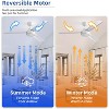 Modern Ceiling Fans without Lights 52 Inch Ceiling Fan No Light with Remote Outdoor Ceiling Fans for Patios Bedroom DC Motor Reversible 3 Blades Timer - 2 of 4