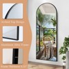 FURNIinspire Full Length Mirrors Floor Standing Body Mirror, Arched Mirror Room Decor Long Dressing Mirror for Bedroom, Black, 18"*58" - 4 of 4