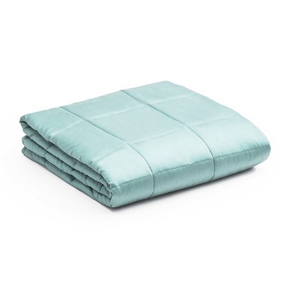 Costway 15lbs Premium Cooling Heavy Weighted Blanket Soft Fabric Breathable 48''x72'' Pink\Blue\Light Green