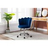NicBex Adjustable Height Swivel Shell Back Desk Office Chair with Silver Base for Work Study Vanity,Living Room,Blue - 2 of 4
