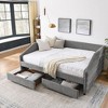 NicBex Queen Size Daybed with 2 Drawers,Linen Upholstered Tufted Sofa Bed for Bedroom,Living Room,Apartment - 2 of 4