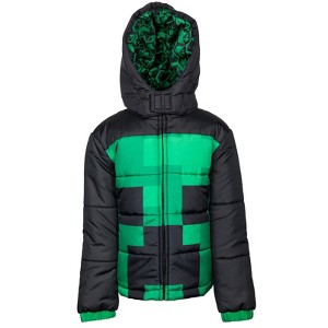 Minecraft Zip Up Winter Coat Puffer Jacket Little Kid to Big Kid - 1 of 4