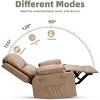 Oversized 27" Recliner Chairs with Heat and Massage - 360° Swivel Lazy Sofa for Adults- Manual Chair Recliner with Cup Holder - 3 of 4