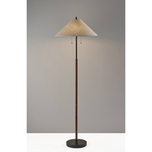 Walnut deals floor lamp