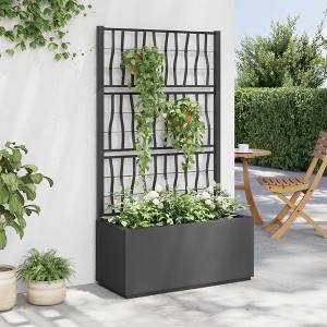 vidaXL Garden Planter White Polypropylene Large Planters - 1 of 4