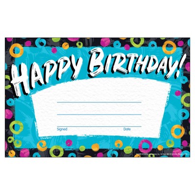 Trend Color Harmony Birthday Recognition Awards, 30 Count (Case of 4)