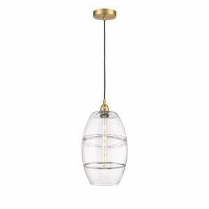 Vaz - 1 Light Cord Hung Mini Pendant In Industrial Style-18.5 Inches Tall and 10 Inches Wide - 1 of 1