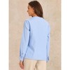 Allegra K Women's V Neck Striped Button Down Long Sleeve Business Casual Blouse - 3 of 4