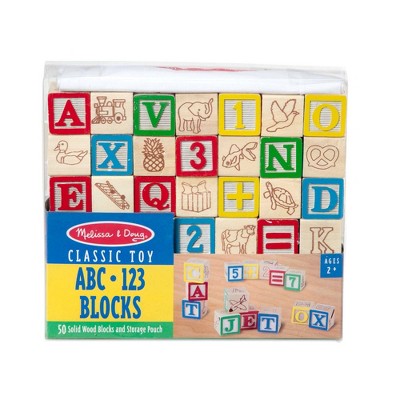 Melissa & Doug Wooden ABC/123 Blocks