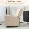 Resenkos Manual Recliner Chair with Thick Cushions, Breathable Fabric Glider, Footrest Adjustment, Linen-Feel Fabric for Living Room, Beige - 3 of 4