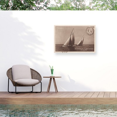 "Vintage Sailing I Sepia" Outdoor Canvas
