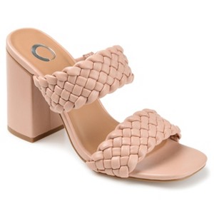 Journee Collection Womens Melissa Open Toe High Block Heel Pumps - 1 of 4