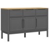 vidaXL Sideboard FLORO Gray 44.9"x16.9"x29.1" Solid Wood Pine - 2 of 4