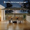 15 ft Rectangular Patio Umbrella Large Patio Umbrella with Crank Handle - 2 of 3