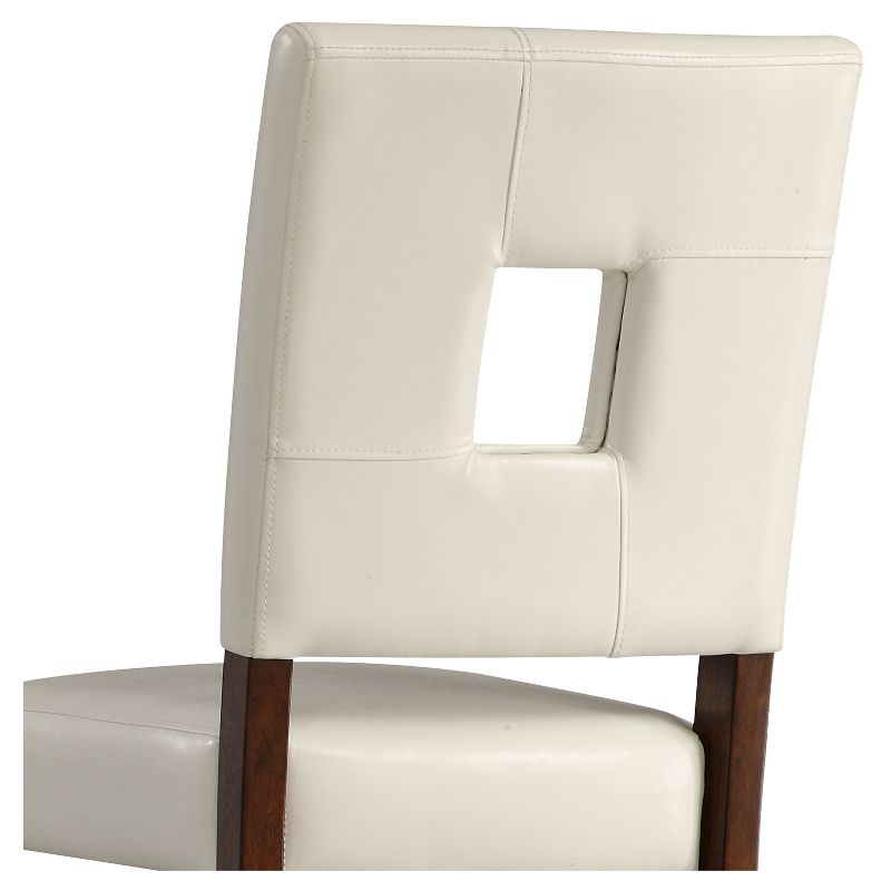 Set of 2 Troy Keyhole Dining Chair Wood White - Inspire Q, 3 of 5