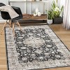 Acekool 9x12 Washable Boho Vintage Medallion Area Rug, Non-Slip, Stain Resistant, Non-Shedding Carpet for Living Room, Bedroom, Office - 2 of 4