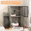 Whizmax Cat Litter Box Enclosure with Platform, Double Layer Cat Litter Hidden Furniture, Modern Villa Cat Cabinet with Ladder, Cat House - 4 of 4