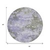 Lavender And Taupe Abstract Washable Indoor Outdoor Area Rug - 3 of 4
