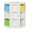 SKRAN Kids Corner Cabinet, Cubby Toy Storage Organizer, Bookshelf Unit with Three Baskets for Playroom, Bedroom, Living Room - 2 of 4