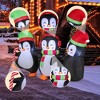 Tangkula Christmas Inflatable Penguins Family LED Lighted Hand in Hand Outdoor Indoor Cute Blow Up Christmas Decoration - 4 of 4