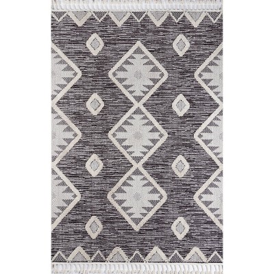 2'3"x8' Runner Odessa Elise Rug Charcoal - Momeni