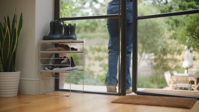 Adjustable Metal Stackable Shoe Rack for 4 Pairs