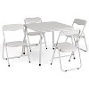 COZONY Folding Card Table and Chair Set, Upholstered Foldable Activity Table with 2 Chairs, Portable Metal Frame - 2 of 4