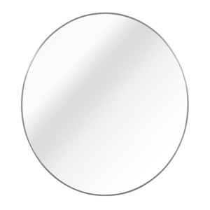 GlasFlength Decorative Wall Mirrors Modern Round Mirror with Metal Frame Elegant Design for Bathroom and Living Spaces, Silver, 36"*36"*1.1" - 1 of 4