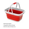 Hastings Home Collapsible Space-Saving Pop Up Handbasket and Storage Bin - Red - 3 of 4