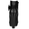 Allegra K Women's Chunky High Heels Platform Bow Decor Ankle Boots - 4 of 4