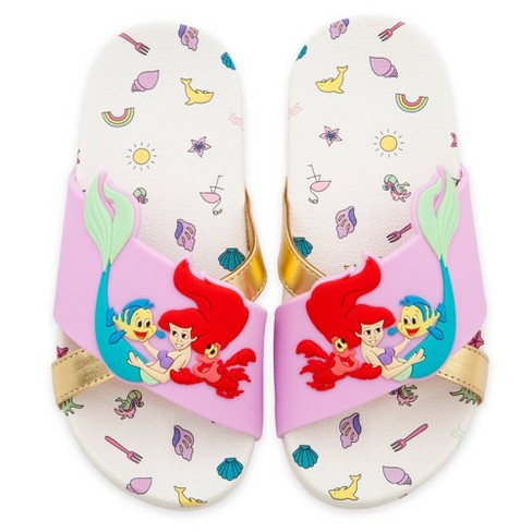 Girls' The Little Mermaid Slide Sandals - 7-8 - Disney Store