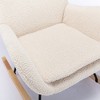 NicBex Teddy Fabric Glider Rocking Chair,Upholstered Nursery Rocking Chairs with High Backrest and Armrests,Nursing Chair for Bedroom - 4 of 4