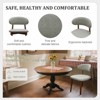NicBex Set of 2/4 Modern Cotton-Linen Upholstered Dining Chairs with Solid Wood Legs,Armless Accent Chairs for Dining Room,Kitchen,Restaurant - 4 of 4
