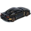 Nissan GT-R50 By ItalDesign Black with Gold Accents and Carbon Hood 1/64 Diecast Model Car by Inno Models - 3 of 4