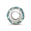 Black Bow Jewelry Sterling Silver with Blue & White Crystals Seaside Bead Charm - 2 of 4