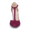 Allegra K Women's Rounded Toe Stiletto High Heel T-Strap Dress Pumps - 2 of 4
