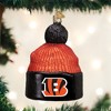 Old World Christmas Blown Glass Ornament for Christmas Tree, Cincinnati Bengals Beanie - 2 of 3