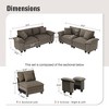 Captiva Designs Cloud Modular Loveseat Sofa Set, 2-Piece Sectional Couch with Deep Seats - 2 of 4