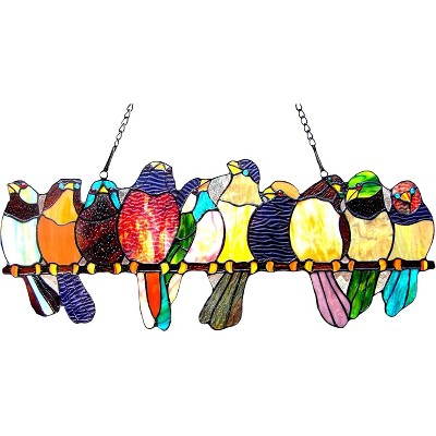 Fine Art Lighting Tiffany Stained Glass Panel Handcrafted Suncatcher
