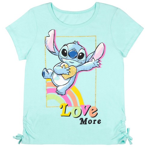Disney Lilo & Stitch Girls Short Sleeve Cute Graphic T-Shirts 2-Pack  Set