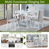 NicBex 5 Piece Dining Table Set for 4 People Modern Kitchen Table with 4 Chairs,Wood Frame & Soft Cushion,Easy to Clean - 4 of 4