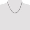 Black Bow Jewelry 4.75mm, 14K White Gold, Flat Beveled Curb Chain Necklace - 2 of 4